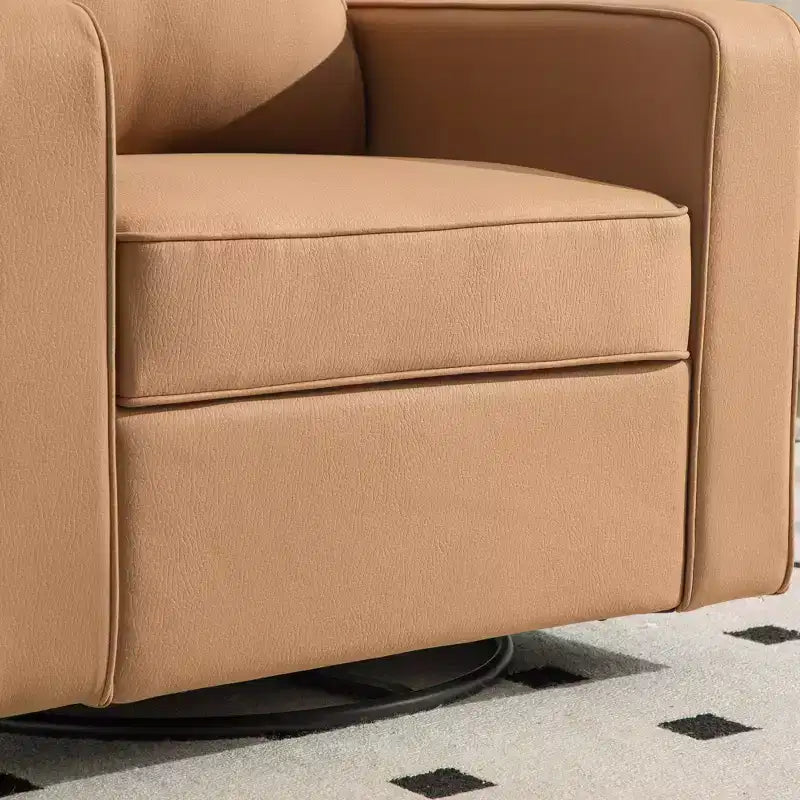 360 Swivel Armchair with Hidden Storage, Club Chair Single Sofa with Pillow for Living Room, Bedroom, Reading Room - ModernLuxe