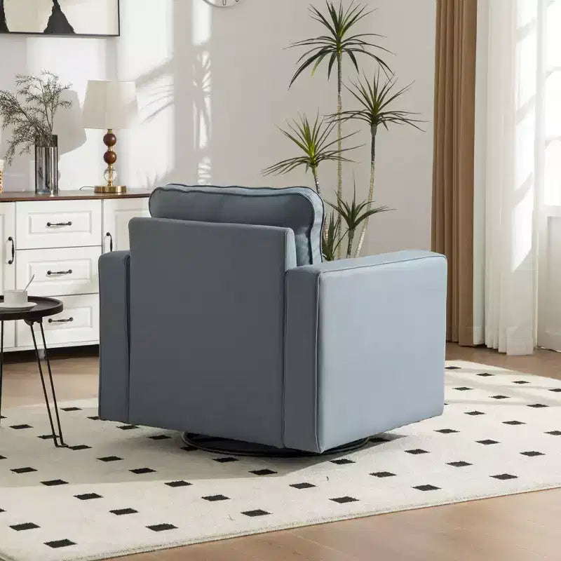 360 Swivel Armchair with Hidden Storage, Club Chair Single Sofa with Pillow for Living Room, Bedroom, Reading Room - ModernLuxe