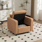 360 Swivel Armchair with Hidden Storage, Club Chair Single Sofa with Pillow for Living Room, Bedroom, Reading Room - ModernLuxe
