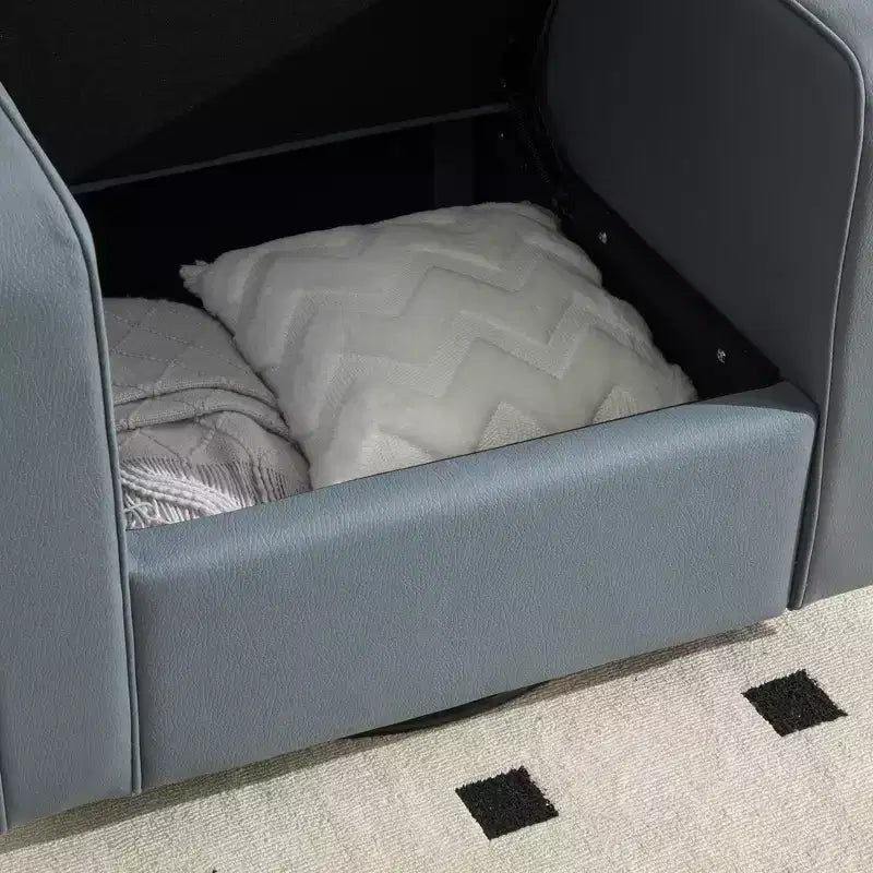 360 Swivel Armchair with Hidden Storage, Club Chair Single Sofa with Pillow for Living Room, Bedroom, Reading Room - ModernLuxe
