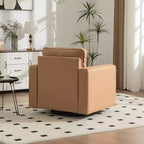 360 Swivel Armchair with Hidden Storage, Club Chair Single Sofa with Pillow for Living Room, Bedroom, Reading Room - ModernLuxe