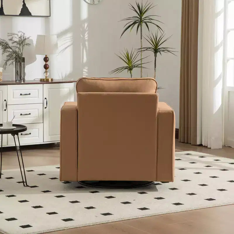 360 Swivel Armchair with Hidden Storage, Club Chair Single Sofa with Pillow for Living Room, Bedroom, Reading Room - ModernLuxe