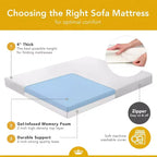 DynastyMattress 4-inch CoolBreeze Memory Foam Mattress Sleeper for Convertible Folding Sofa & Couch Beds Full Size Sofa Not Included - USA Made