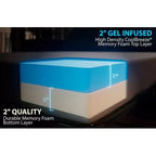 DynastyMattress 4-inch CoolBreeze Memory Foam Mattress Sleeper for Convertible Folding Sofa & Couch Beds Full Size Sofa Not Included - USA Made
