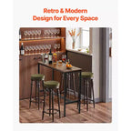 39x16x35.5 Bar Height Pub Table, Modern Metal Frame Industrial Wooden Top Cocktail Coffee Dining Table