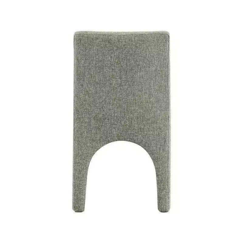 Meridian Furniture Gramercy Green Linen Textured Fabric Dining Chair, Set of 2
