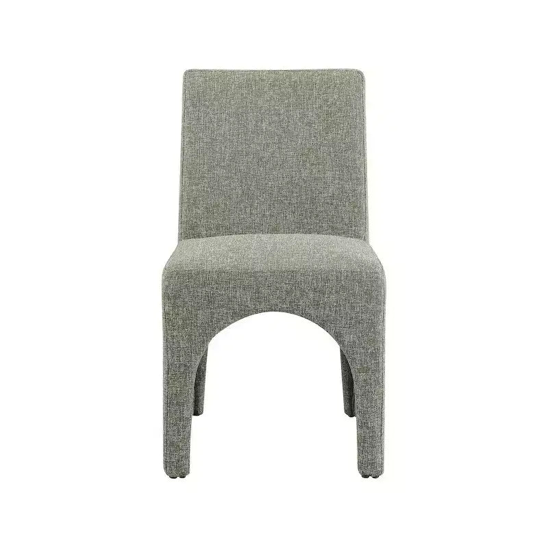 Meridian Furniture Gramercy Green Linen Textured Fabric Dining Chair, Set of 2