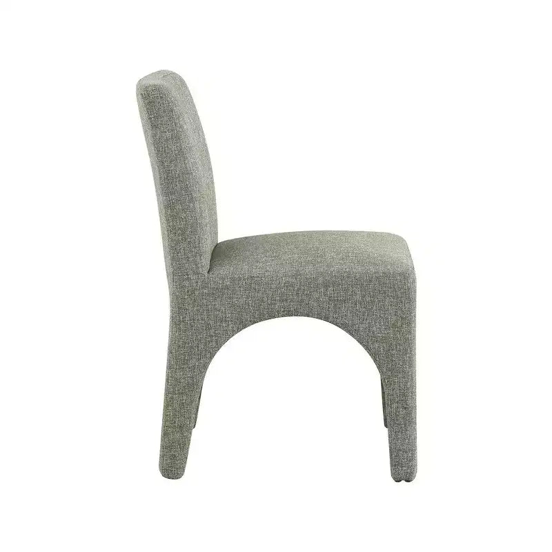Meridian Furniture Gramercy Green Linen Textured Fabric Dining Chair, Set of 2