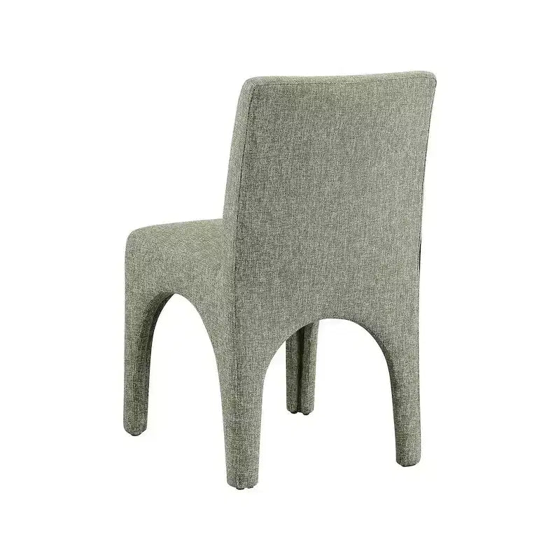 Meridian Furniture Gramercy Green Linen Textured Fabric Dining Chair, Set of 2