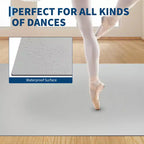 4'x6' Portable PVC Dance Floor Mat, 5mm Thick Non-Slip Scratch-Resistant Dance Mat for Ballet Jazz Tap Yoga Pilates and Home Exercise