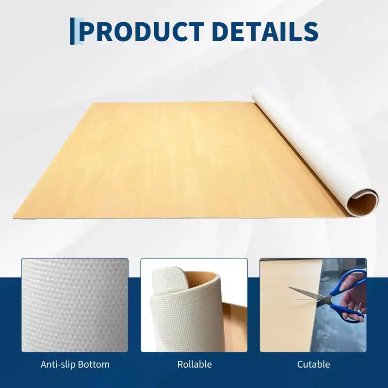 4'x6' Portable PVC Dance Floor Mat, 5mm Thick Non-Slip Scratch-Resistant Dance Mat for Ballet Jazz Tap Yoga Pilates and Home Exercise
