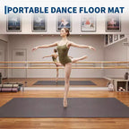 4'x6' Portable PVC Dance Floor Mat, 5mm Thick Non-Slip Scratch-Resistant Dance Mat for Ballet Jazz Tap Yoga Pilates and Home Exercise