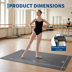 4'x6' Portable PVC Dance Floor Mat, 5mm Thick Non-Slip Scratch-Resistant Dance Mat for Ballet Jazz Tap Yoga Pilates and Home Exercise