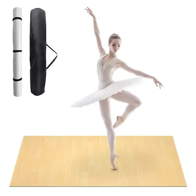 4'x6' Portable PVC Dance Floor Mat, 5mm Thick Non-Slip Scratch-Resistant Dance Mat for Ballet Jazz Tap Yoga Pilates and Home Exercise