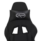 vidaXL Gaming Chair Black and Green Faux leather, metal, plywood, foam
