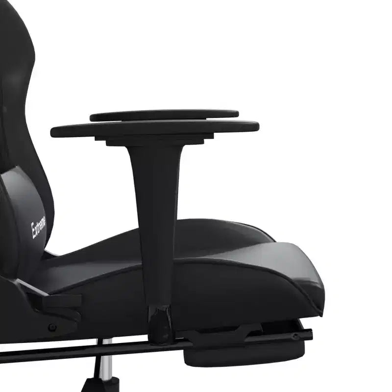 vidaXL Gaming Chair Black and Green Faux leather, metal, plywood, foam
