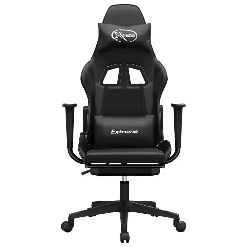 vidaXL Gaming Chair Black and Green Faux leather, metal, plywood, foam