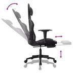 vidaXL Gaming Chair Black and Green Faux leather, metal, plywood, foam