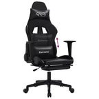 vidaXL Gaming Chair Black and Green Faux leather, metal, plywood, foam