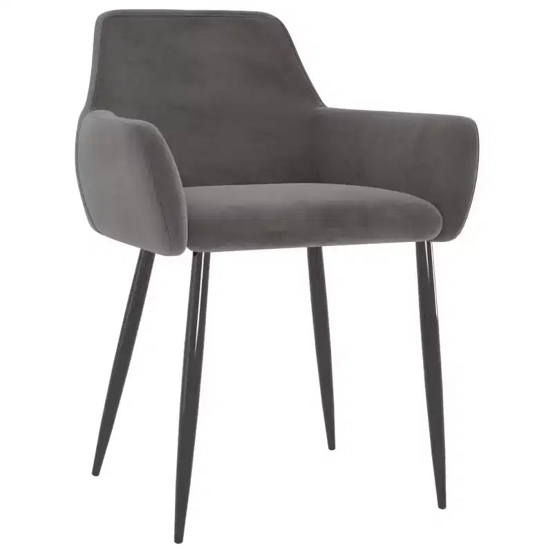vidaXL Dining Chair Set of 2 Light gray Velvet (100% polyester), metal