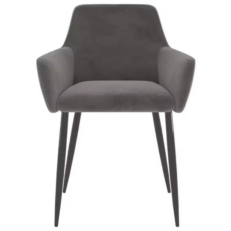 vidaXL Dining Chair Set of 2 Light gray Velvet (100% polyester), metal