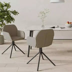 vidaXL Swivel Dining Chair Set of 2 Light Grey