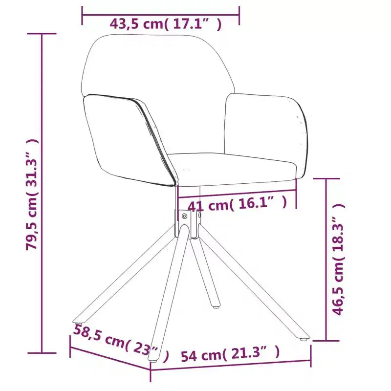 vidaXL Swivel Dining Chair Set of 2 Light Grey