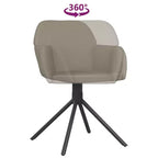 vidaXL Swivel Dining Chair Set of 2 Light Grey
