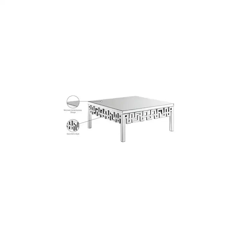 Meridian Furniture Aria Mirrored Coffee Table
