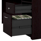 Scrivania ad L da 60" con ripiano superiore, libreria a 5 ripiani e cassetto per documenti, capacità del piano di 90 kg