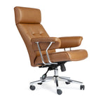 Sedia da ufficio ergonomica con schienale alto in pelle PU, schienale capitonné, girevole a 360°, capacità 120 kg