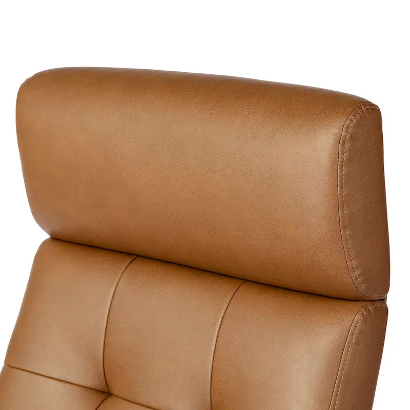 Sedia da ufficio ergonomica con schienale alto in pelle PU, schienale capitonné, girevole a 360°, capacità 120 kg