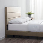 Letto a piattaforma imbottito Nestl Horizontal Channel