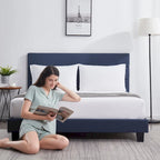 Letto a piattaforma imbottito Nestl Horizontal Channel