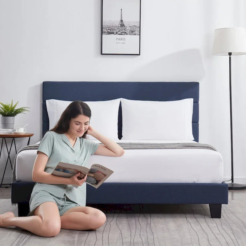 Letto a piattaforma imbottito Nestl Horizontal Channel