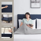 Letto a piattaforma imbottito Nestl Horizontal Channel