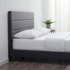 Letto a piattaforma imbottito Nestl Horizontal Channel