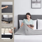 Letto a piattaforma imbottito Nestl Horizontal Channel