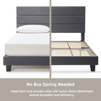 Letto a piattaforma imbottito Nestl Horizontal Channel