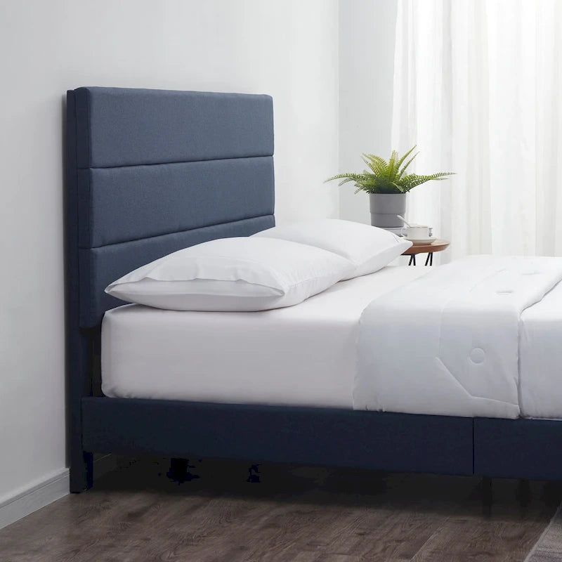 Letto a piattaforma imbottito Nestl Horizontal Channel