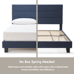 Letto a piattaforma imbottito Nestl Horizontal Channel