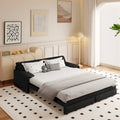 Divano letto convertibile 3-in-1 con contenitore laterale, Divano letto estraibile Queen da 66", Divano letto in velluto