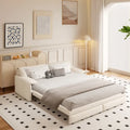 Divano letto convertibile 3-in-1 con contenitore laterale, Divano letto estraibile Queen da 66", Divano letto in velluto