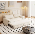 Divano letto convertibile 3-in-1 con contenitore laterale, Divano letto estraibile Queen da 66", Divano letto in velluto