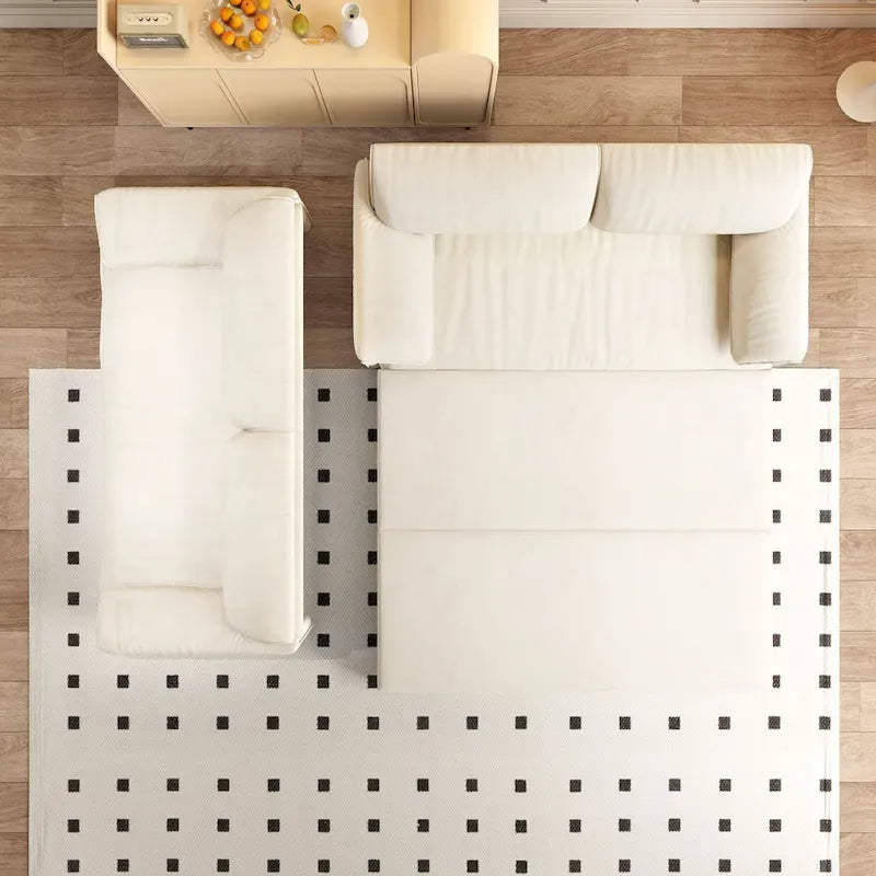 Divano letto convertibile 3-in-1 con contenitore laterale, Divano letto estraibile Queen da 66", Divano letto in velluto