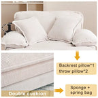 56.9 W Poltrona Oversize con Pouf, Poltrona da Lettura per Camera da Letto, Divano Letto Pigro, Poltrona Reclinabile Singola Moderna Oversize