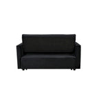 Divano letto futon moderno in velluto, divanetto piccolo con schienale reclinabile, cuscini decorativi, tasche