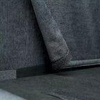 Divano Sezionale a 4 Posti con Cuscino Removibile, Grigio 107.87, Pouf Movibile, Bracciolo con Contenitore