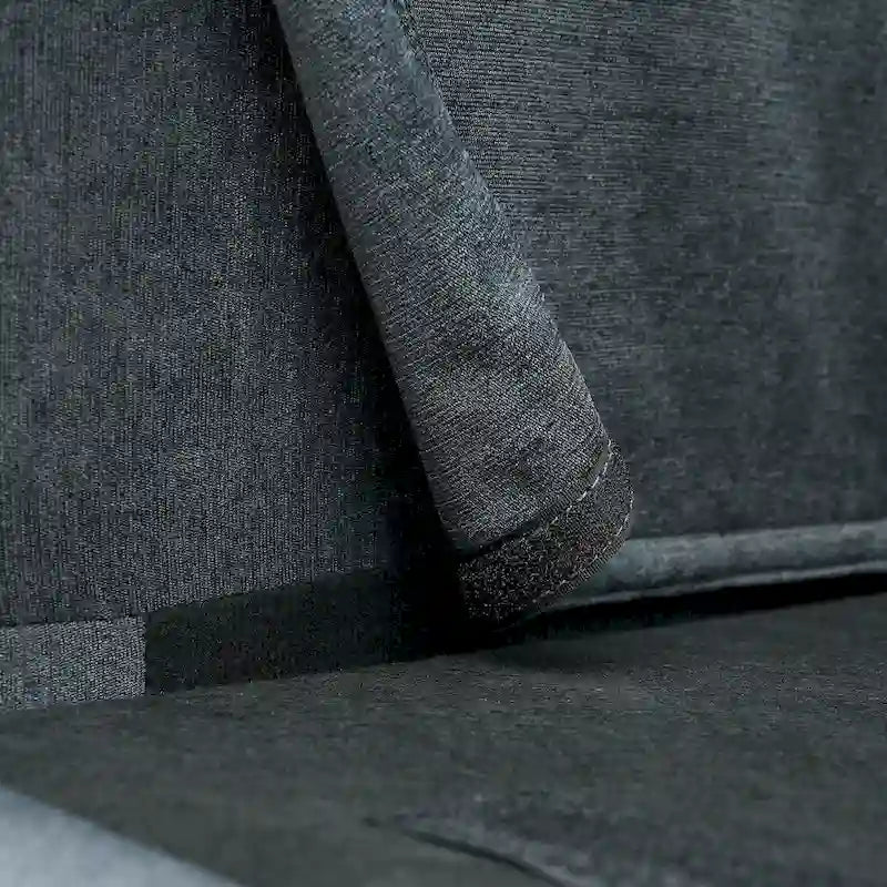 Divano Sezionale a 4 Posti con Cuscino Removibile, Grigio 107.87, Pouf Movibile, Bracciolo con Contenitore