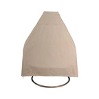 Egg-Shaped Hanging Swing Chair with Metal Stand, Wicker Frame & Cushion ¨C Beige / Charcoal Blue / White / Blue / Antique White / Brown / Canvas, Seats 2